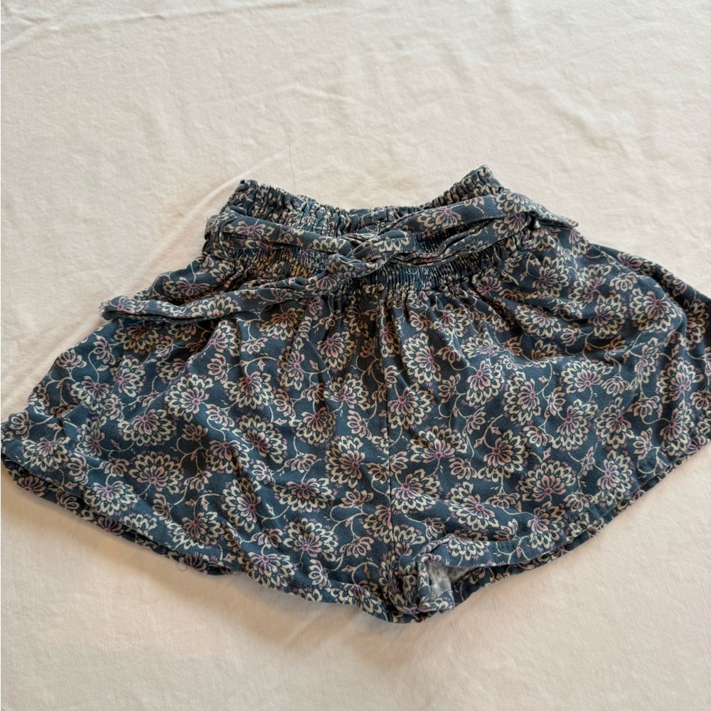 Zara Floral Kids Skort - Blue and Purple